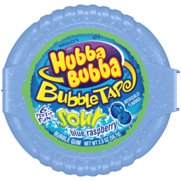 HUBBA BUBBA Sour Blue Raspberry Bubble Gum Tape, 2 oz image