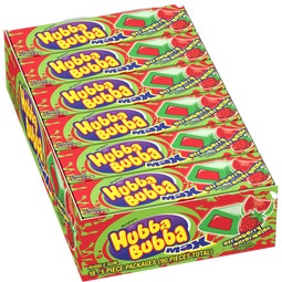 HUBBA BUBBA Max Strawberry Watermelon Bubble Gum, 5 Piece (18 Packs) image