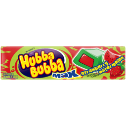 HUBBA BUBBA Max Strawberry Watermelon Bubble Gum, 5 Piece Pack image