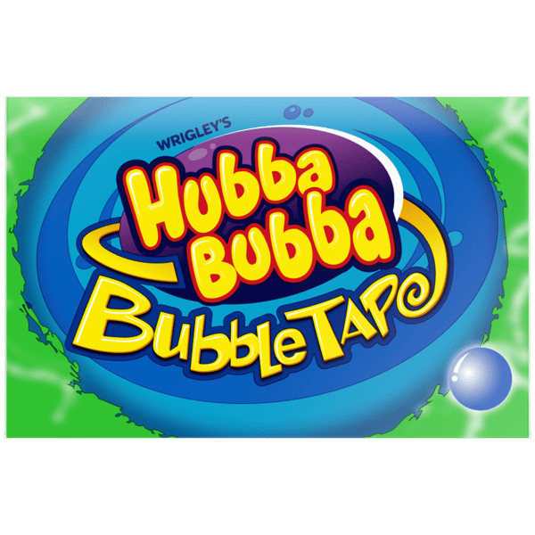 HUBBA BUBBA Sour Blue Raspberry Bubble Gum Tape, 2 oz (6 Packs)