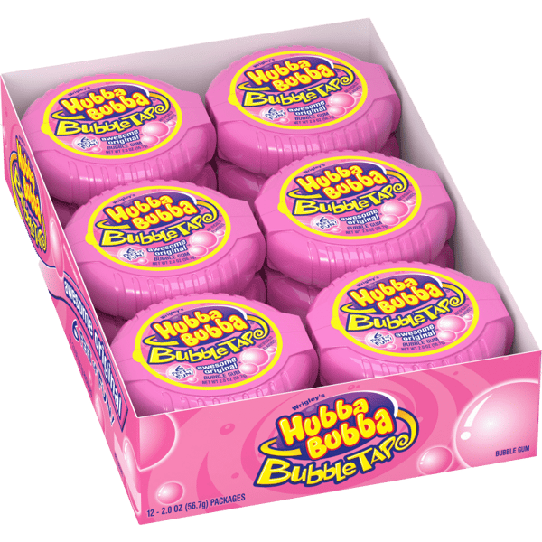 HUBBA BUBBA Original Bubble Gum Tape, 2 oz (12 Packs)
