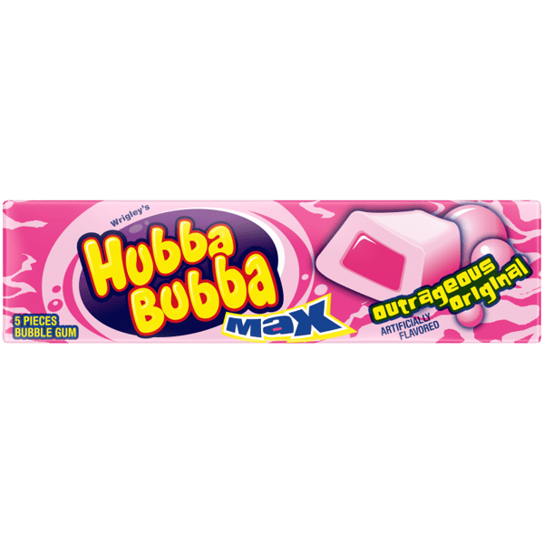 HUBBA BUBBA Max Original Bubble Gum, 5 Piece Pack